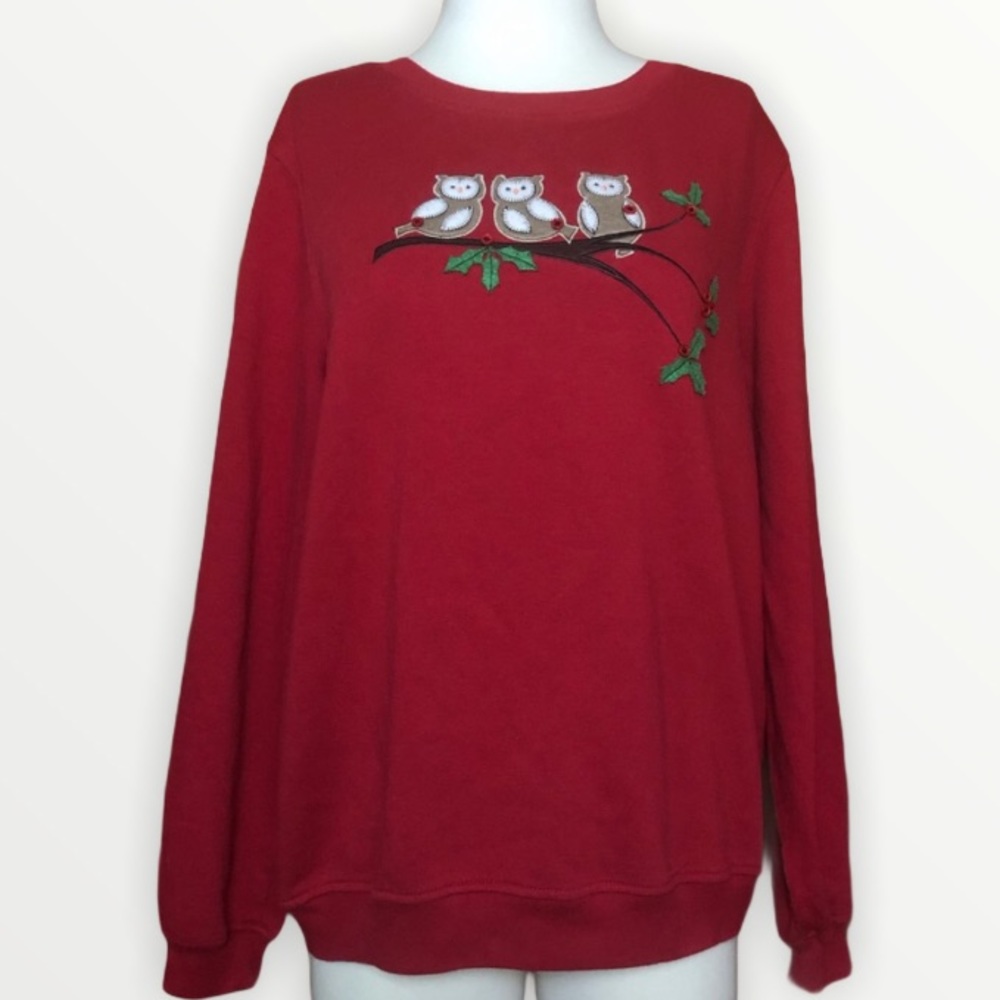 Rebecca Malone Owl Embroidered Sweaters